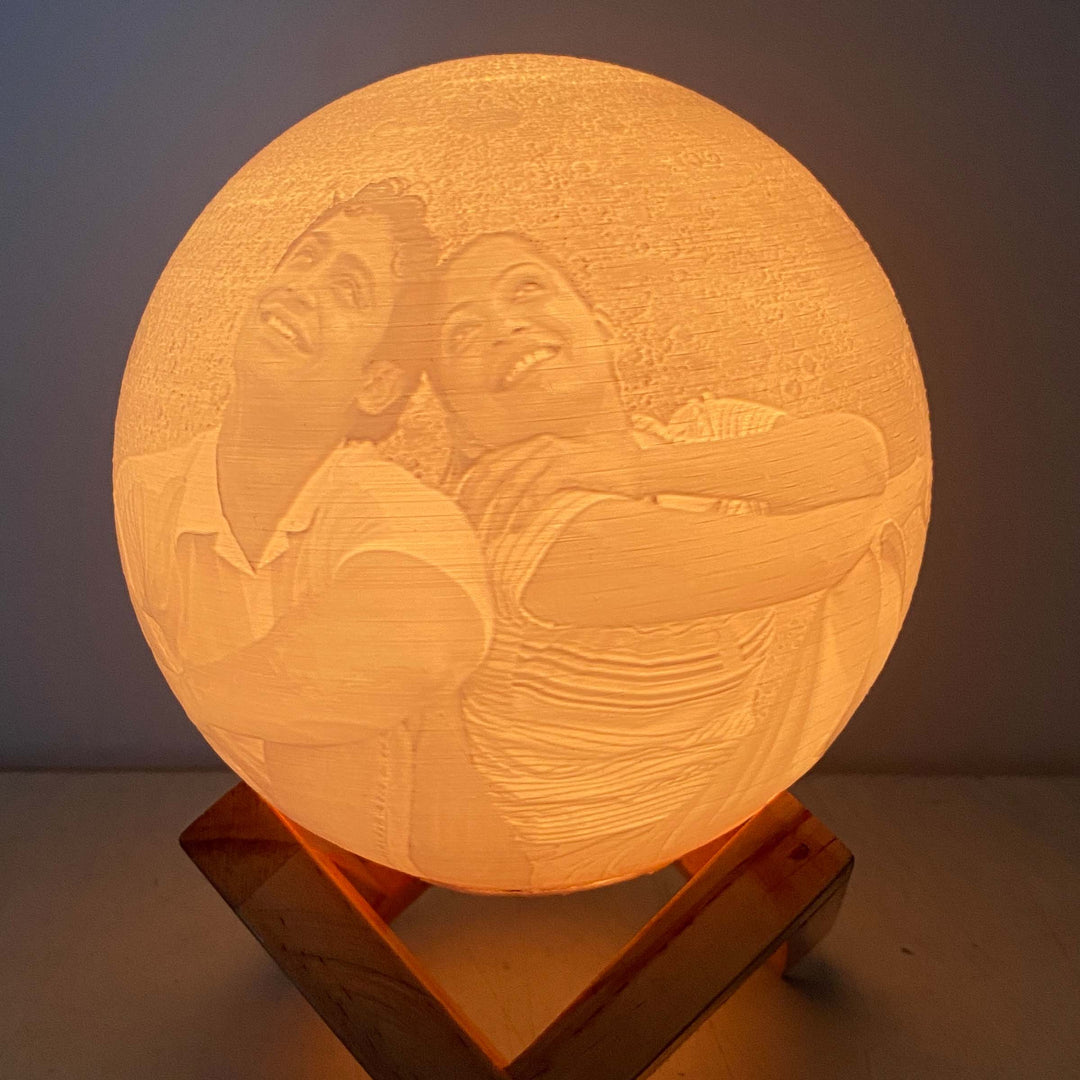 Personalised Moon Lamp | Personalised Couple Moonlight Lamp - Zestpics
