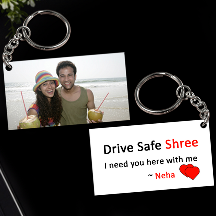 Buy & Send Personalized Drive Safe Keychain online in India | Zestpics