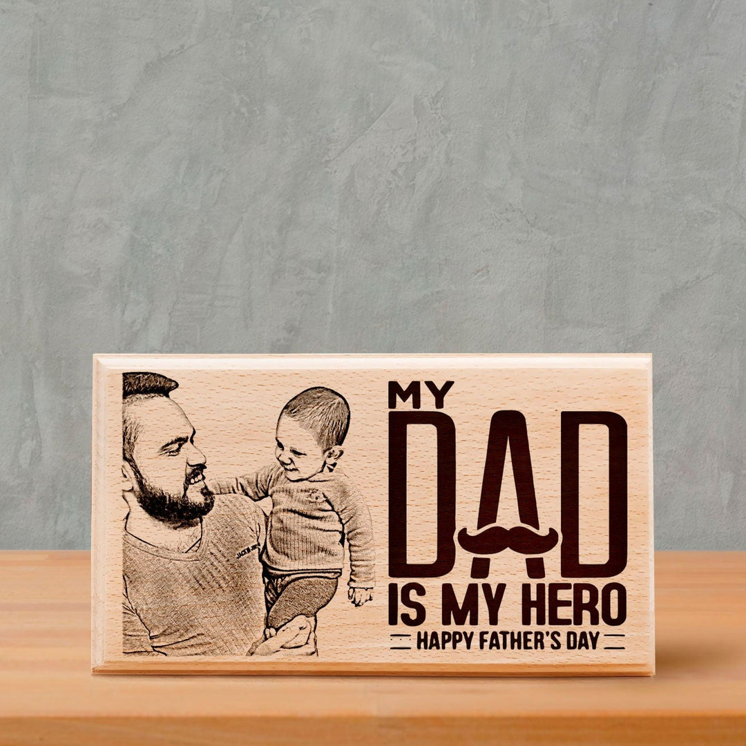 Fathers Day Wooden Personalized Photo Frame Gift For Dear Daddy