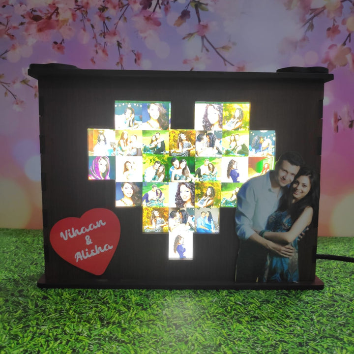 Valentines Day LED Heart Photo Frame: Unique Personalized Photo Gifts, Valentine Gift | Zestpics