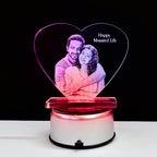 13x13x0.8 Heart Stand 2D Acrylic