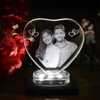 Customized Photo Heart Crystals. Gift Ideas for Wife & Husbands|Zestpics