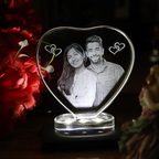 Customized Photo Heart Crystals. Gift Ideas for Wife & Husbands|Zestpics