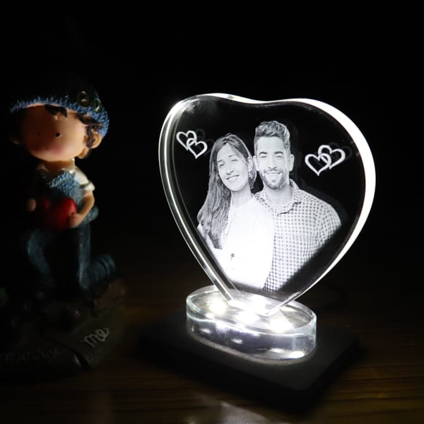 Customized Photo Heart Crystals. Gift Ideas for Wife & Husbands|Zestpics