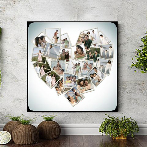 heart collage photo frame, heart collage, valentine day photo frame, photo frame