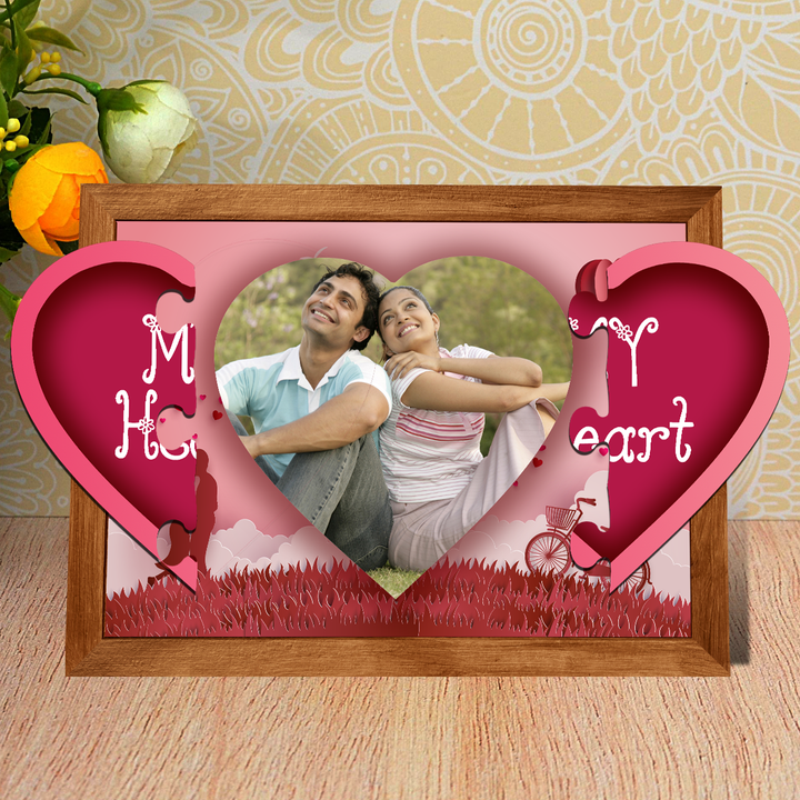 Heart Puzzle Magnetic Frame | Picture Puzzle | Valentines Day Gifts | Zestpics
