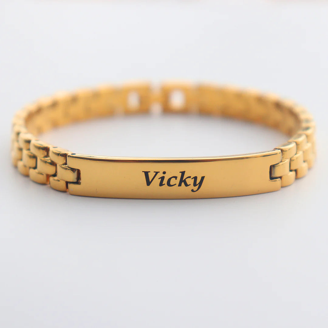 Mens sales name bracelet