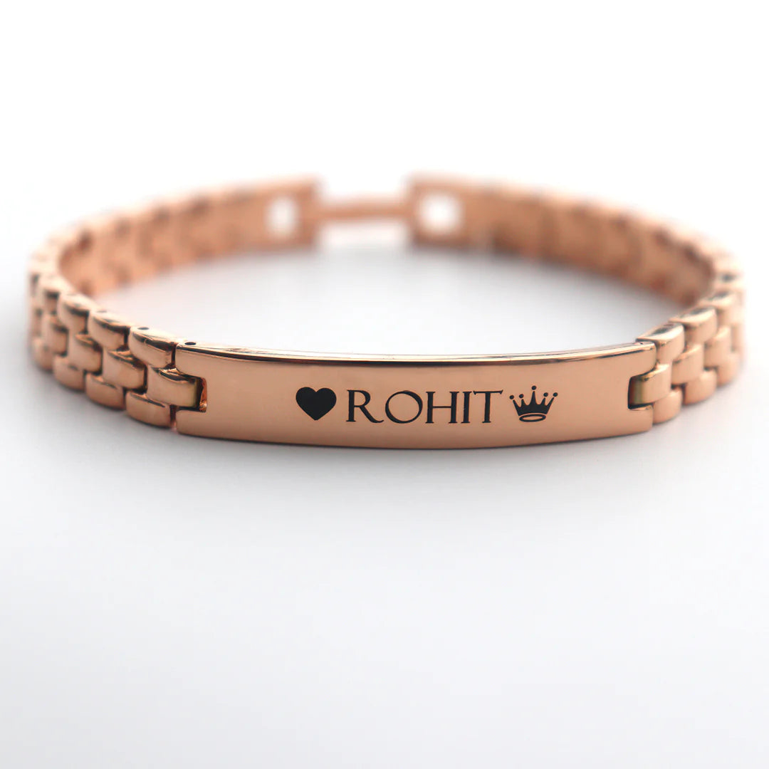 Engraved Name Bracelet – Rose Gold - Smile India Store