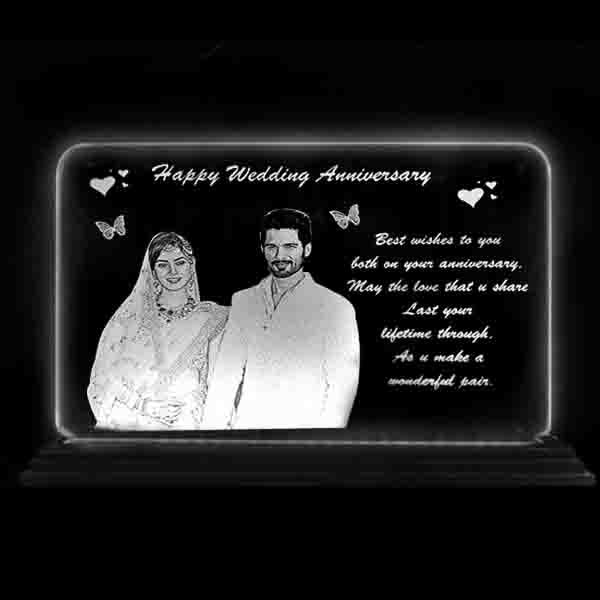 Your photo and message will be engraved on transparent acrylic that looks like a glass. Perfect for Gifting Purpose. Best Collection of Engraved Gifts and Bests Gifts in India