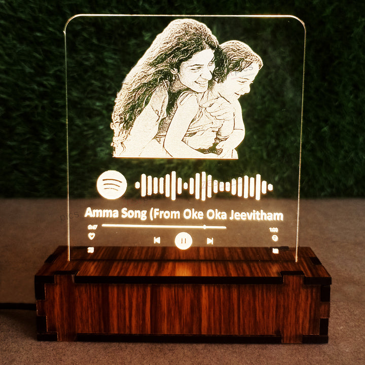 Spotify Plaque with LED Stand, Spotify Code, Spotify Frame, Spotify Photo Frame | Zestpics