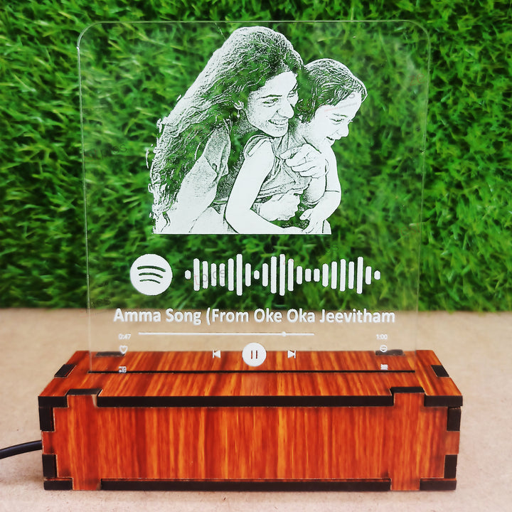 Spotify Plaque with LED Stand, Spotify Code, Spotify Frame, Spotify Photo Frame | Zestpics