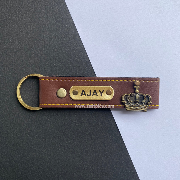 Buy Personalised Leather Name Keychain, Customised Keychains |Zestpics