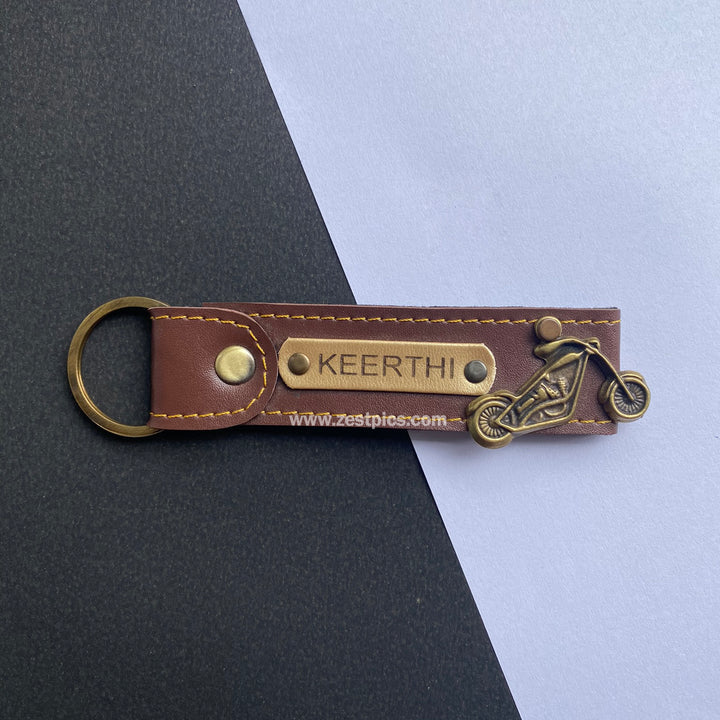 Buy Personalised Leather Name Keychain, Customised Keychains |Zestpics