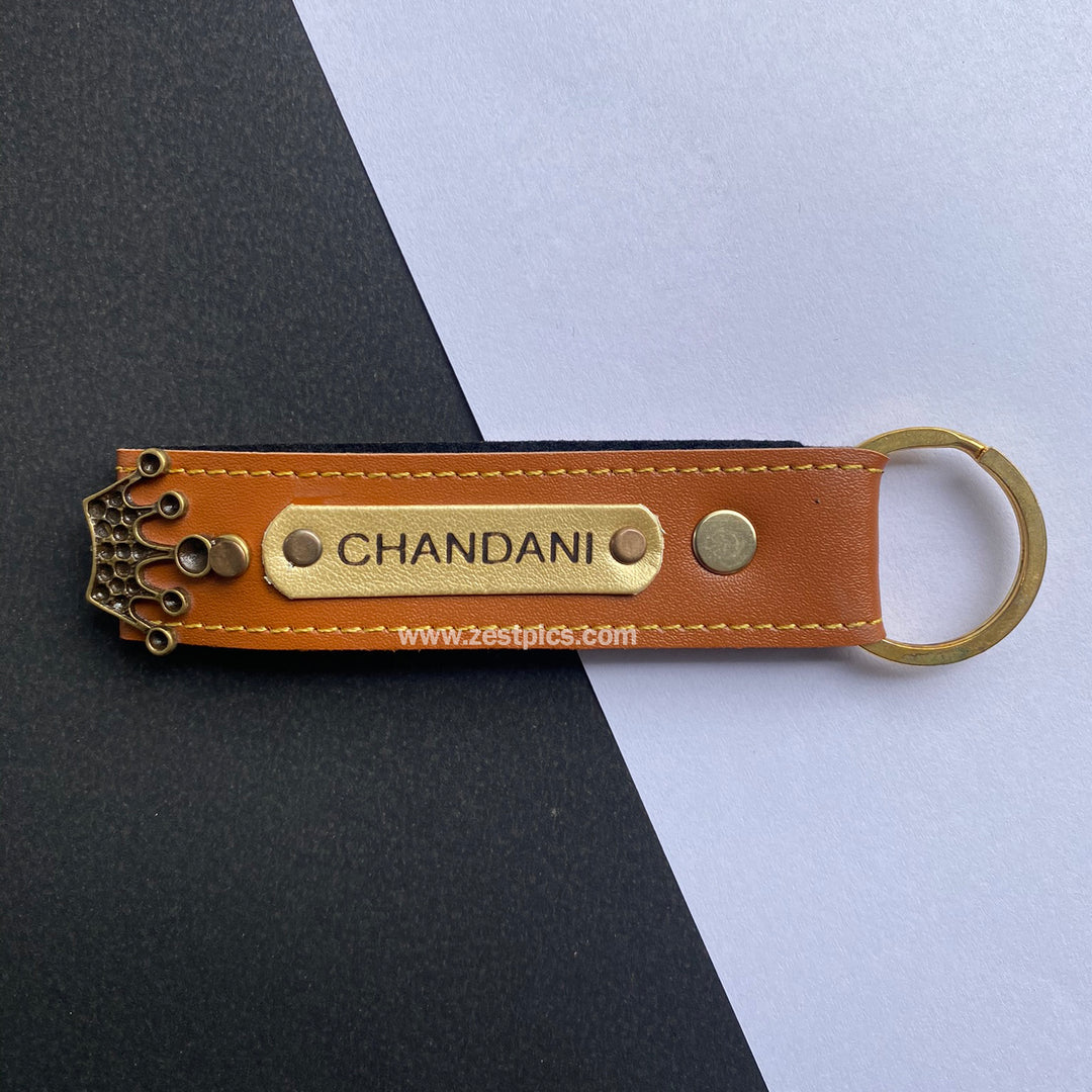 Buy Personalised Leather Name Keychain, Customised Keychains |Zestpics