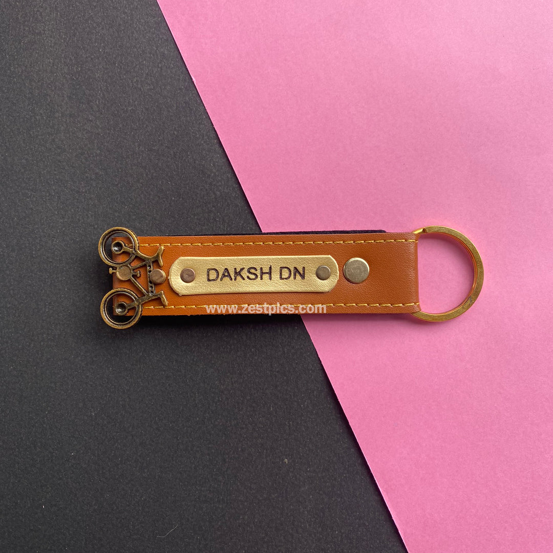 Buy Personalised Leather Name Keychain, Customised Keychains |Zestpics