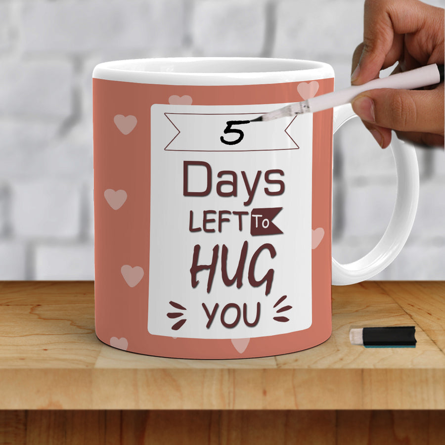 Long Distance Relationship Gifts | Days Left To Hug You Mug | Zestpics