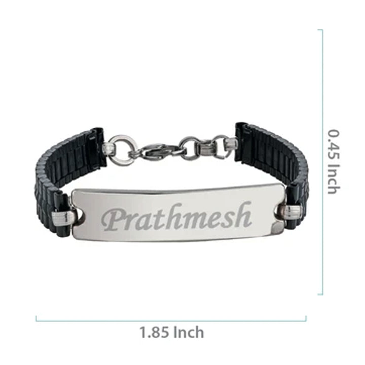 Name Engraved Men's Bracelet | Personalized Bracelets | Customized Bracelets | Zestpics