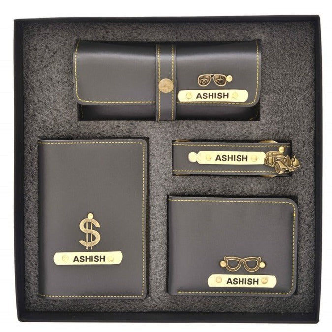Mens Gift, Birthday Gift for Husband | Personalised Wallet, Passport Cover Gift Combo | Zestpics