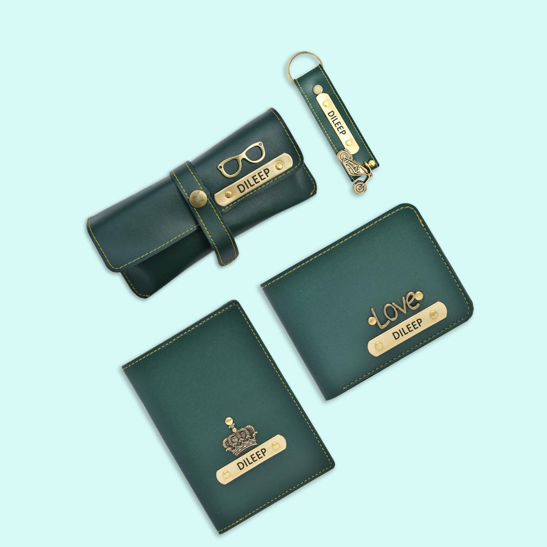 Mens Gift, Birthday Gift for Husband | Personalised Wallet, Passport Cover Gift Combo