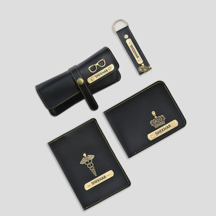 Mens Gift, Birthday Gift for Husband | Personalised Wallet, Passport Cover Gift Combo