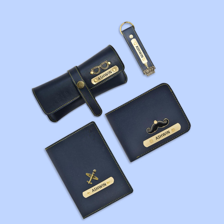 Mens Gift, Birthday Gift for Husband | Personalised Wallet, Passport Cover Gift Combo