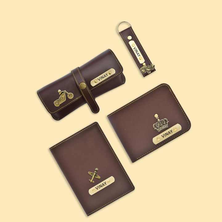 Mens Gift, Birthday Gift for Husband | Personalised Wallet, Passport Cover Gift Combo