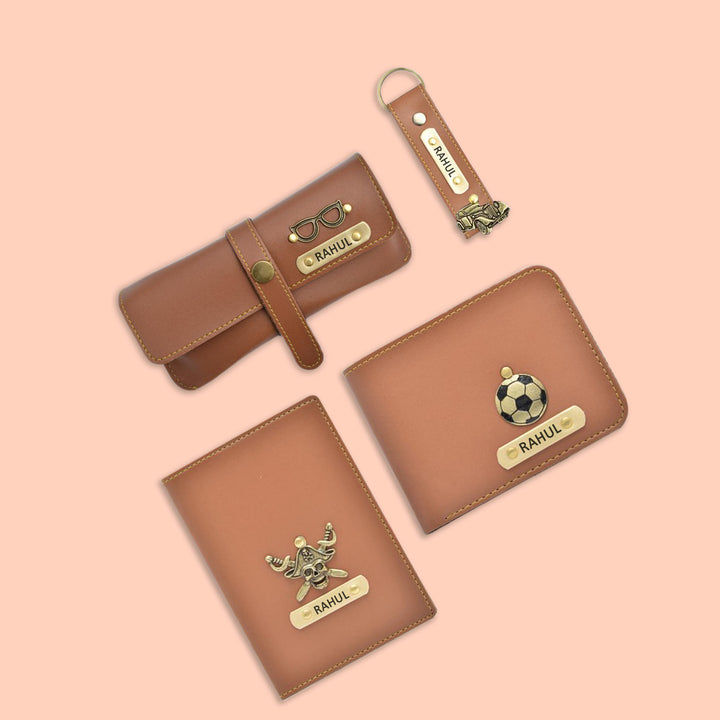 Mens Gift, Birthday Gift for Husband | Personalised Wallet, Passport Cover Gift Combo