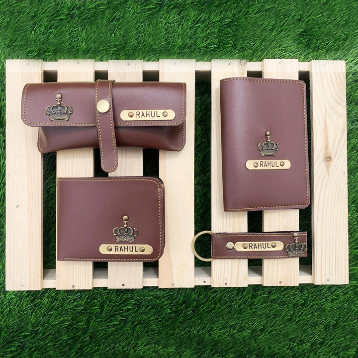 Mens Gift, Birthday Gift for Husband | Personalised Wallet, Passport Cover Gift Combo | Zestpics
