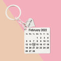 anniversary date keychain, keychain with date of anniversary, calendar couple keychain, love keychain calendar, keychain with calendar date, calendar keychain anniversary india, anniversary date keychain india