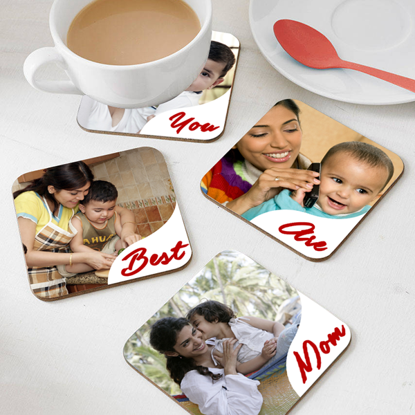 Mom Coasters, Custom Coasters, Personalized Photo Tea/ Coffee Coasters