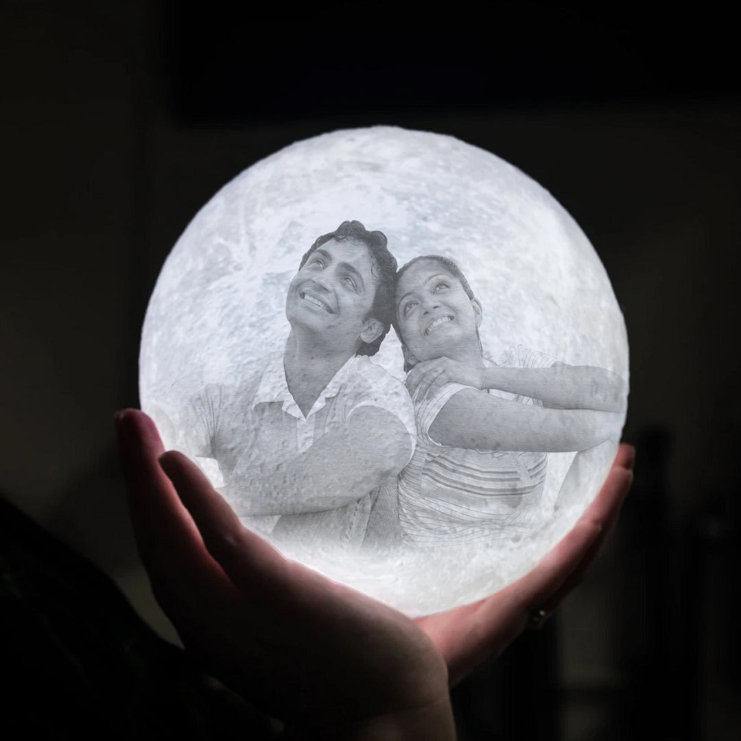 Personalised Moon Lamp | Personalised Couple Moonlight Lamp - Zestpics