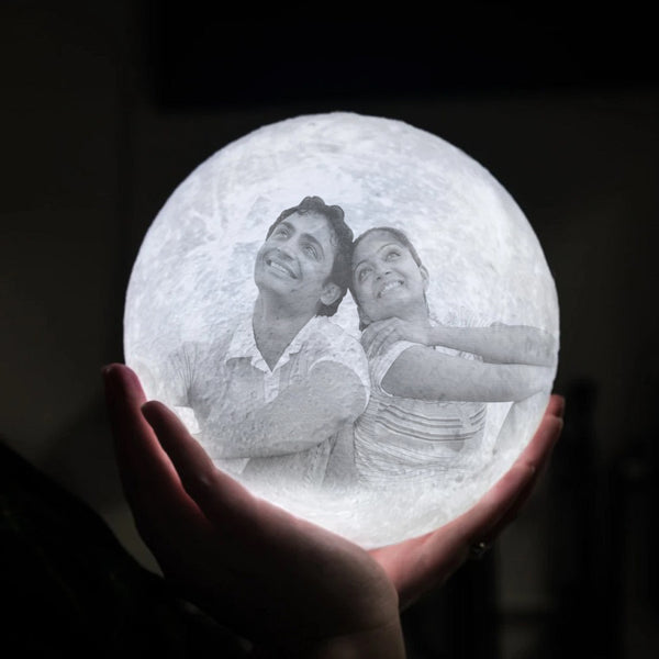 Personalised Photo Moon Lamp – Custom Photo & Text Gift