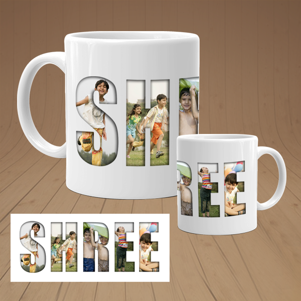 Buy & Send Personalized Name Photo Collage Mug online, India|Zestpics