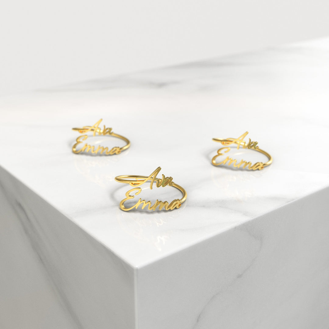 Personalised Couple Name Ring