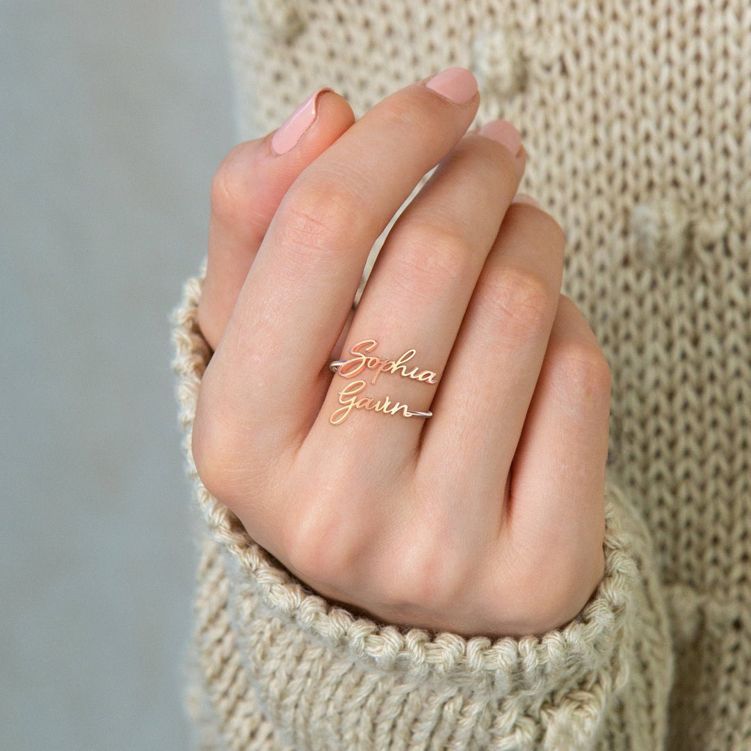 Personalised Couple Name Ring