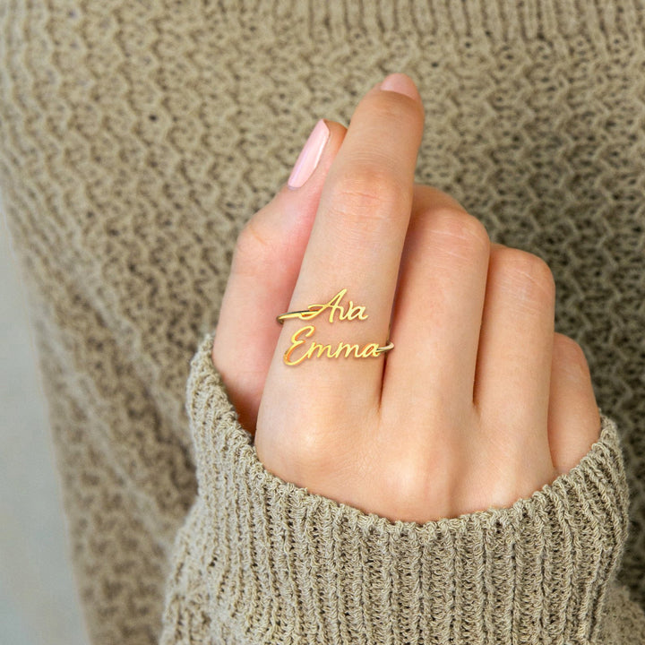 Personalised Couple Name Ring