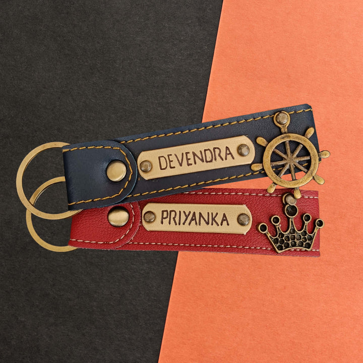 Buy Personalised Leather Name Keychain, Customised Keychains |Zestpics