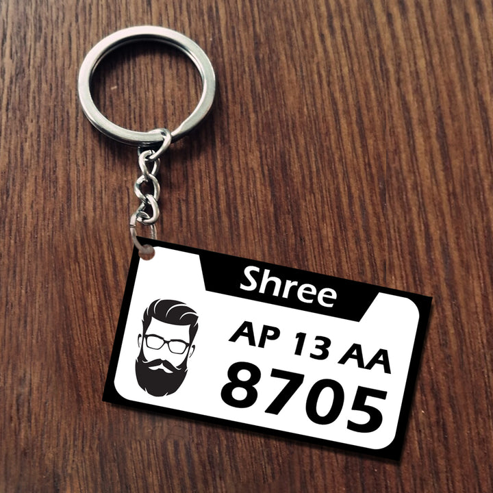 Buy & Send Personalised Vehicle Number Plate Keychain Online in India | Zestpics