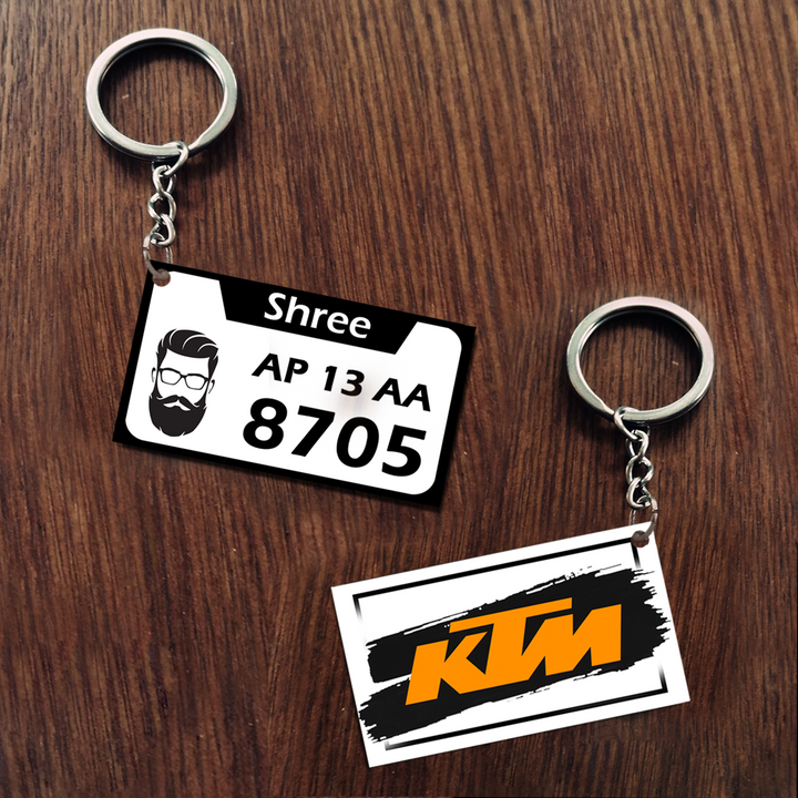Buy & Send Personalised Vehicle Number Plate Keychain Online in India | Zestpics