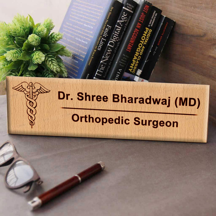 Buy Personalized Engraved Wooden Name Plate Online in India - Zestpics