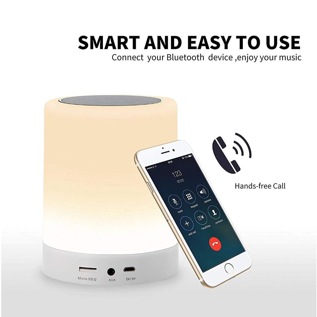 Bluetooth Speaker, Personalized Smart Touch Mood Lamp Speaker|Zestpics