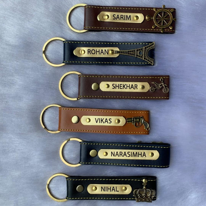Buy Personalised Leather Name Keychain, Customised Keychains |Zestpics