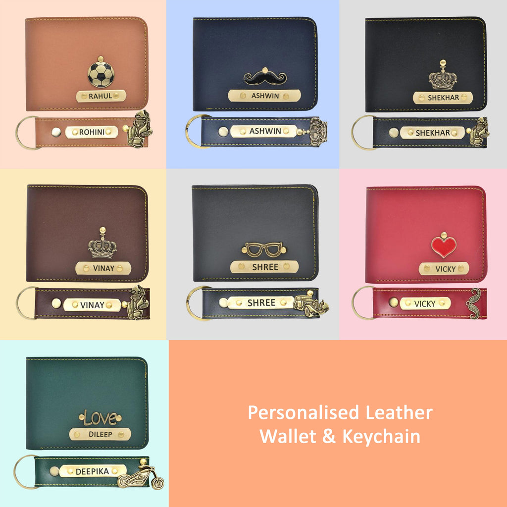 Personalised Leather Wallet, Personalised Mens Leather Wallet - Zestpics
