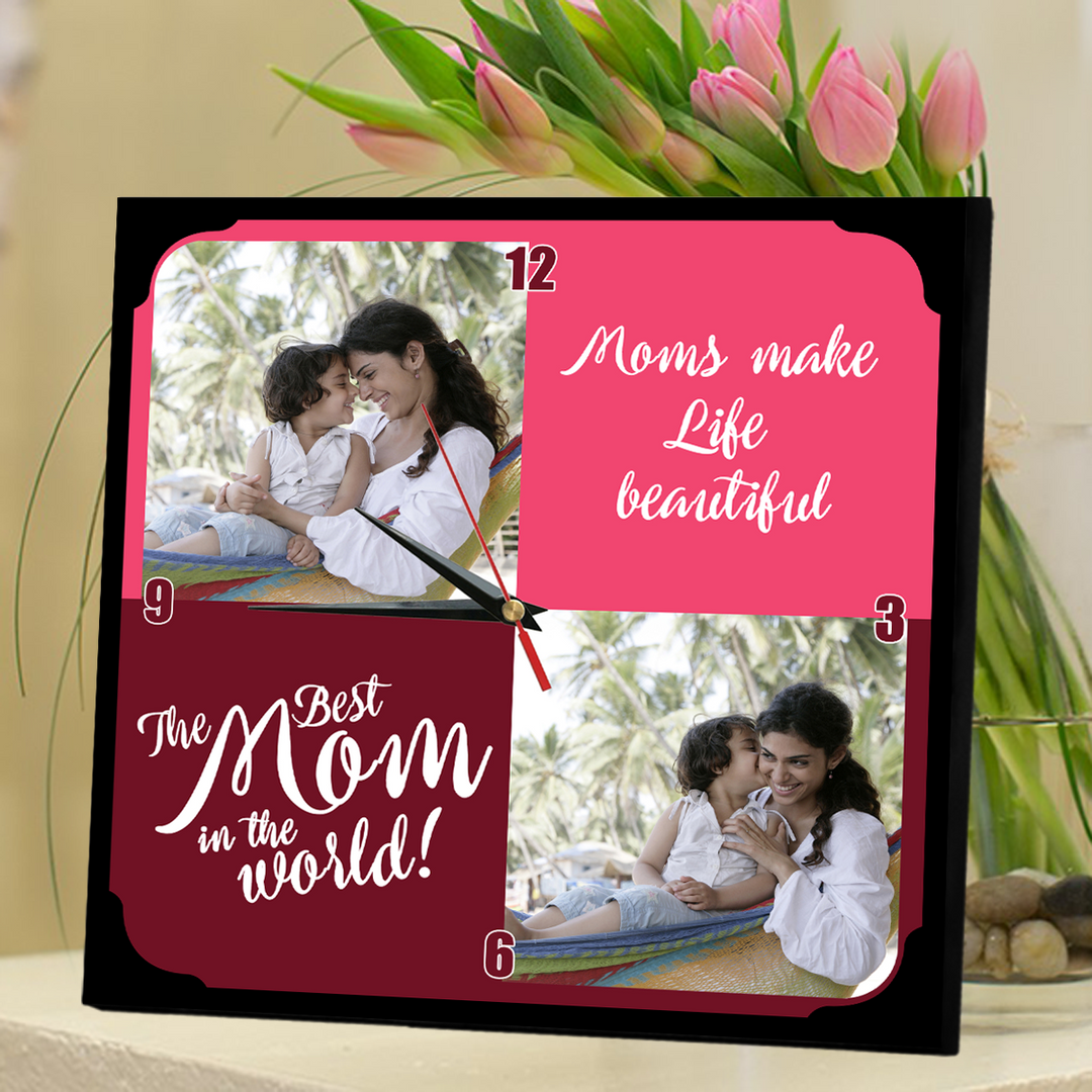 Buy Personalized Clock for Mom | Custom Mom Clock | Gifts for Mom online