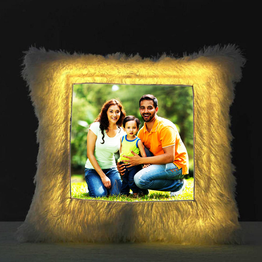Buy & Send Personalized Photo Led Cushions online India | Zestpics