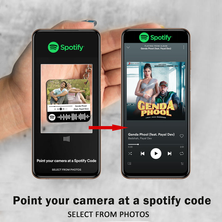 Spotify Keychain | Custom Spotify Code Keychain online at Zestpics