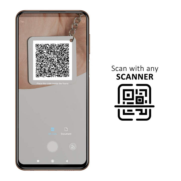 Buy Personalized QR Code Keychain | QR Code Keychains online |Zestpics