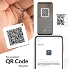 Buy Personalized QR Code Keychain | QR Code Keychains online |Zestpics