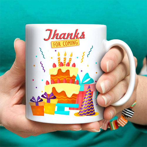 Return Gifts, Return Gifts for Kids, Thanks For Coming Birthday Return Gift Mug | Zestpics