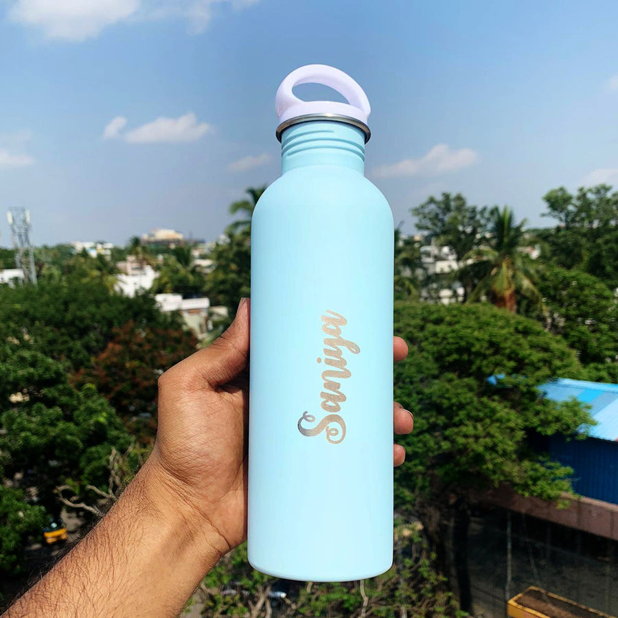 Customized Sippers | Personalised Pastel Blue Sipper Online | Zestpics